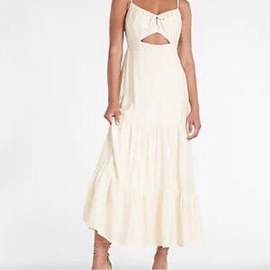 Express Cream Maxi Dress